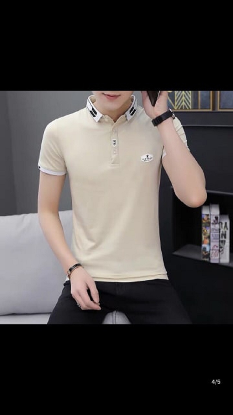 ÁO THUN NAM CHẤM ĐEN VIỀN CỔ THANH LỊCH