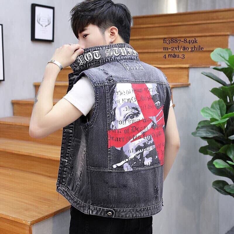 ÁO KHOÁC JEANS NAM KẾT HỢP
