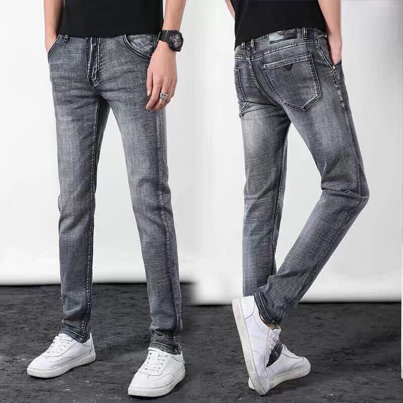 QUẦN JEANS NAM XÁM TRƠN TRẺ TRUNG