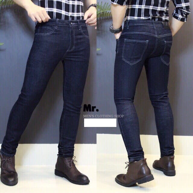 QUẦN JEANS NAM TRƠN CO GIÃN CAO CẤP