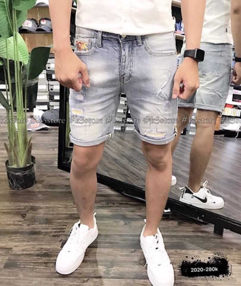 QUẦN SHORT JEANS NAM THỜI TRANG ĐƯỜNG PHỐ