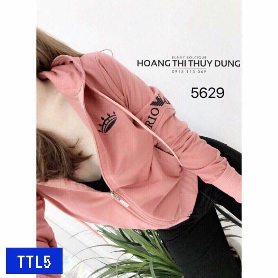 ÁO KHOÁC THUN NỮ ĐẸP DÀI TAY CHỐNG NẮNG CÓ MŨ IN HÌNH VƯƠNG MIỆN