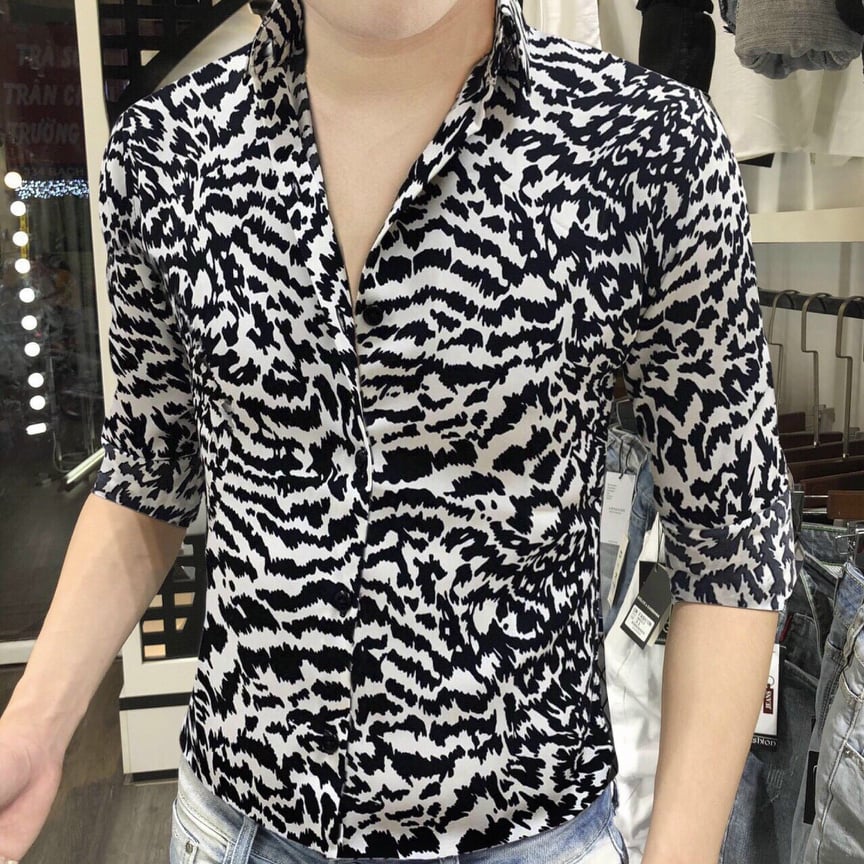 ÁO SƠ MI NAM TAY DÀI DA BEO MẪU HOT THỜI TRANG