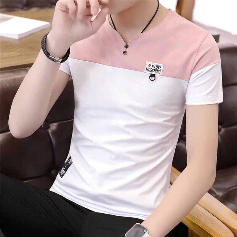 Áo thun nam cổ V độc đáo