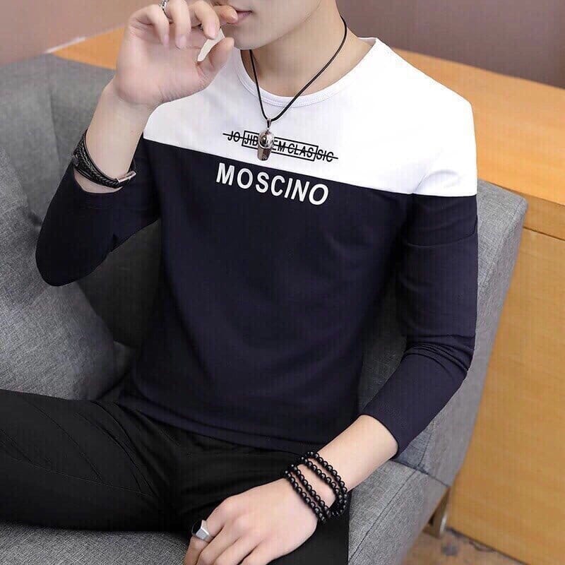 Áo thun nam dài tay hiệu Moscino