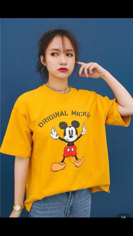 Áo thun nữ in hình Mickey