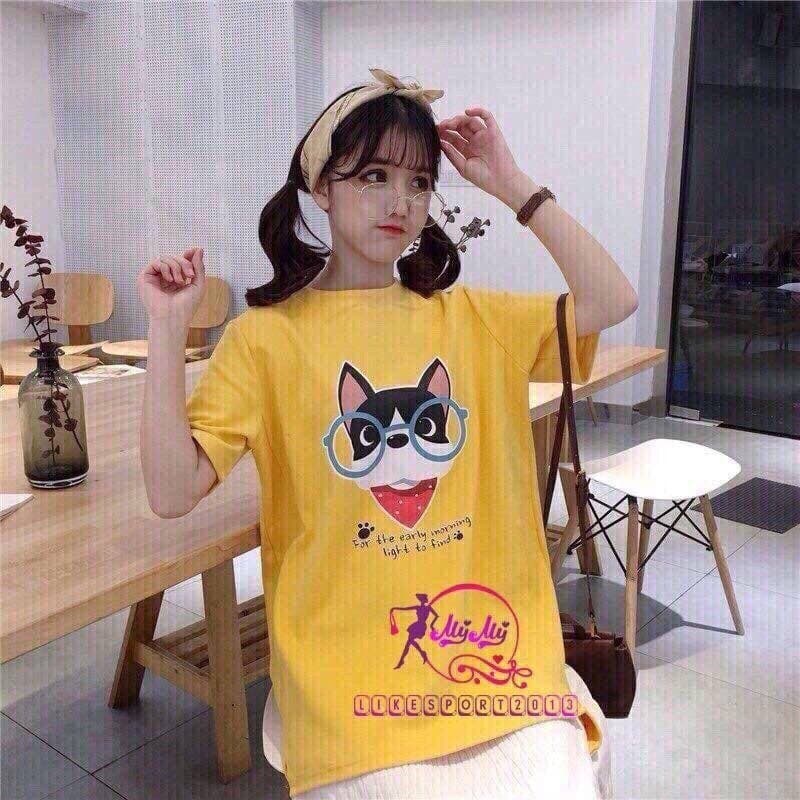 Áo thun nữ trẻ trung in hình đáng yêu