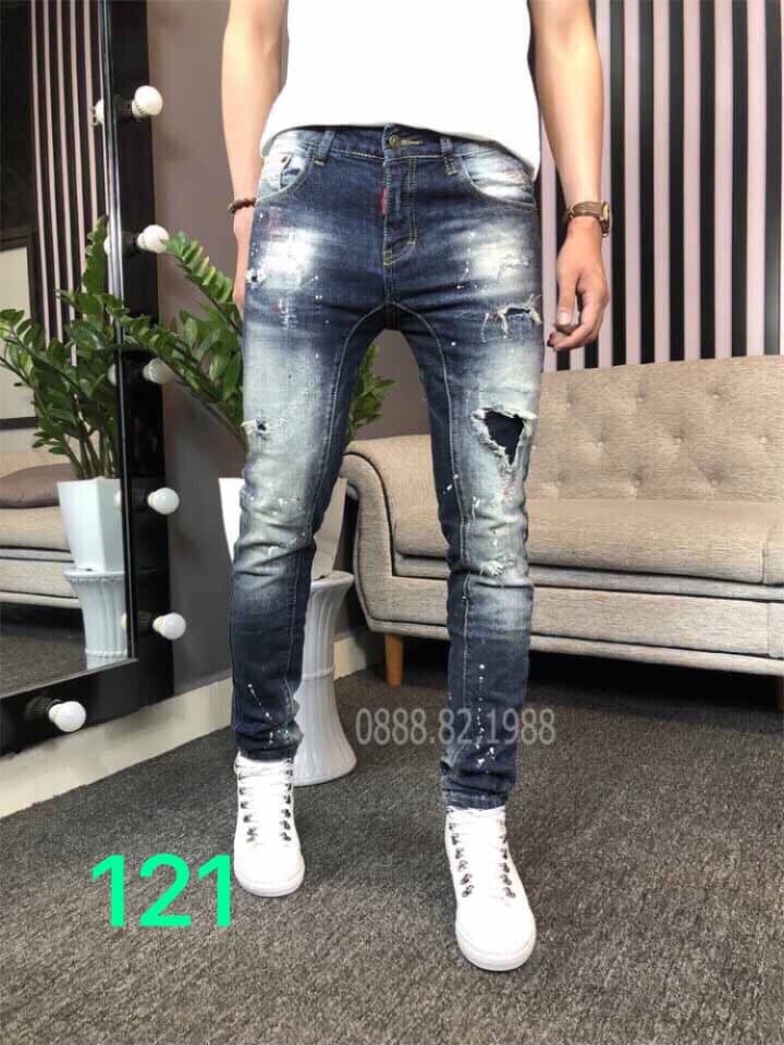 QUẦN JEANS NAM RÁCH MIX SƠN PHONG CÁCH